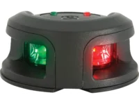 Attwood LightArmor Deck Mount LED Navigation Light 2NM Black Composite Bi-Color