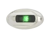 Attwood LightArmor Eliptical LED Navigation Light 2NM Stainless Steel Green