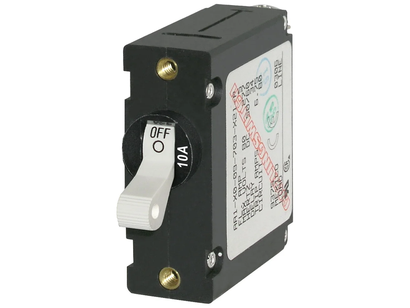 Blue Sea Circuit Breaker AA1Toggle 10A with White Toggle