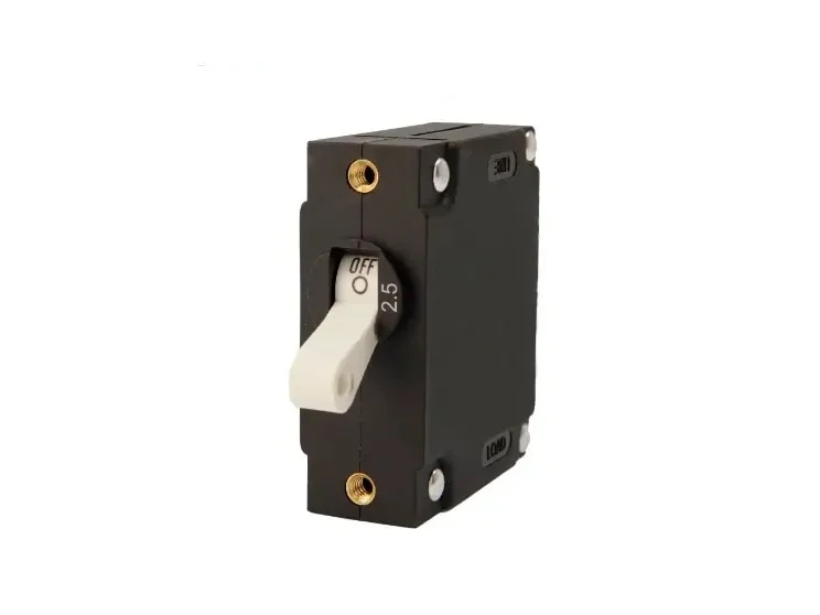 EGIS A Series White Toggle Panel Mount Circuit Breaker Single Pole AC/DC 2.5 Amp Retail Pack