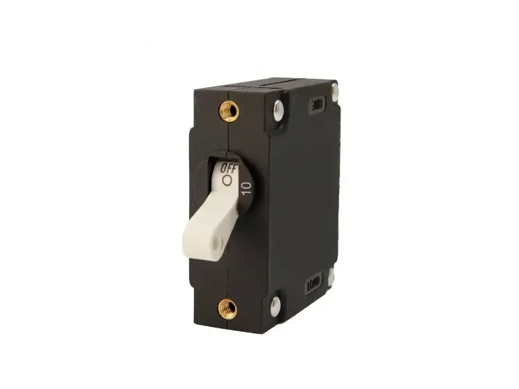 EGIS A Series White Toggle Panel Mount Circuit Breaker Single Pole AC/DC 10 Amp Retail Pack