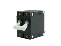 EGIS A Series White Toggle Panel Mount Circuit Breaker Dual Pole AC 20 Amp Retail Pack
