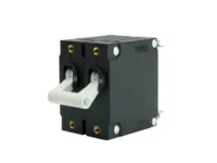 EGIS A Series White Toggle Panel Mount Circuit Breaker Dual Pole AC 30 Amp Retail Pack
