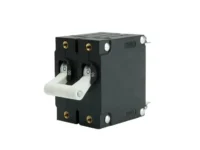 EGIS A Series White Toggle Panel Mount Circuit Breaker Dual Pole AC 50 Amp Retail Pack