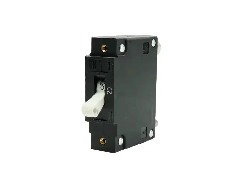 EGIS C Series White Toggle Panel Mount Circuit Breaker Single Pole AC/DC 20 Amp Retail Pack