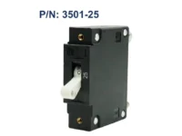 EGIS C Series White Toggle Panel Mount Circuit Breaker Single Pole  AC/DC 25 Amp Retail Pack