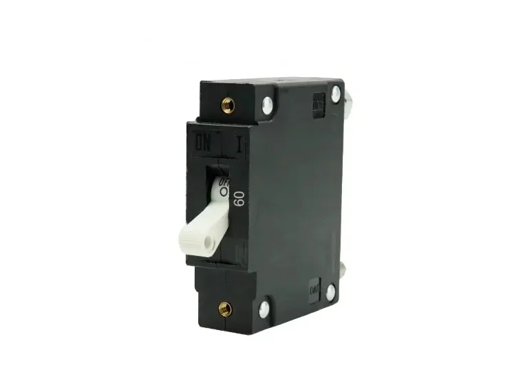 EGIS C Series White Toggle Panel Mount Circuit Breaker Single Pole AC/DC 60 Amp Retail Pack