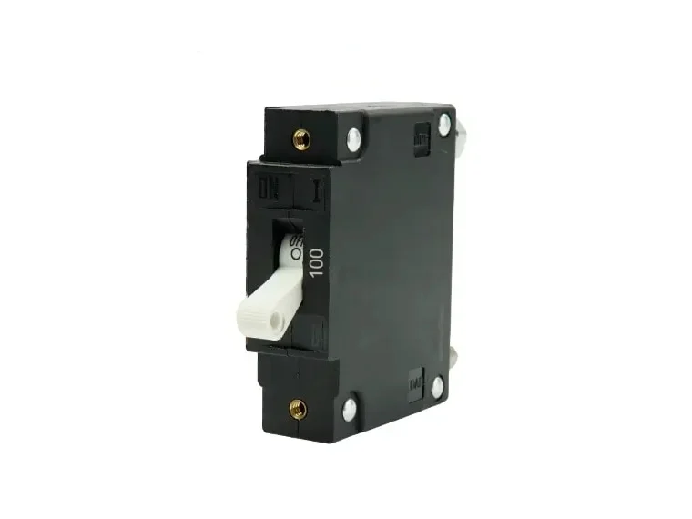 EGIS C Series White Toggle Panel Mount Circuit Breaker Single Pole AC/DC 100 Amp Retail Pack