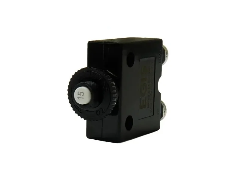 EGIS Push Button Panel Mount Circuit Breaker Screw Terminals 15 Amp Retail Pack