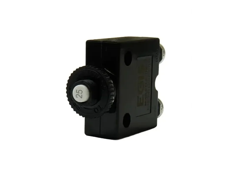 EGIS Push Button Panel Mount Circuit Breaker Screw Terminals 25 Amp Retail Pack