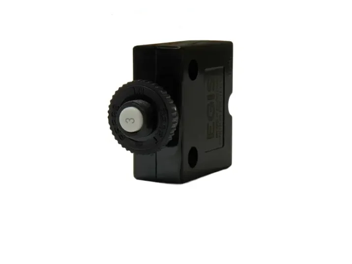 EGIS Push Button Panel Mount Circuit Breaker Spade Terminals 3 Amp Retail Pack