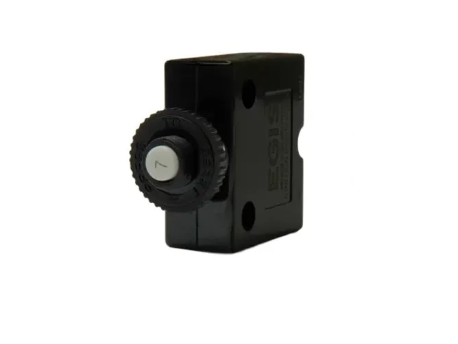 EGIS Push Button Panel Mount Circuit Breaker Spade Terminals 7 Amp Retail Pack