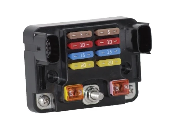 EGIS Fuse Block ATO/JCase 8+2, M6 In With Cover Fuses Sold Separately