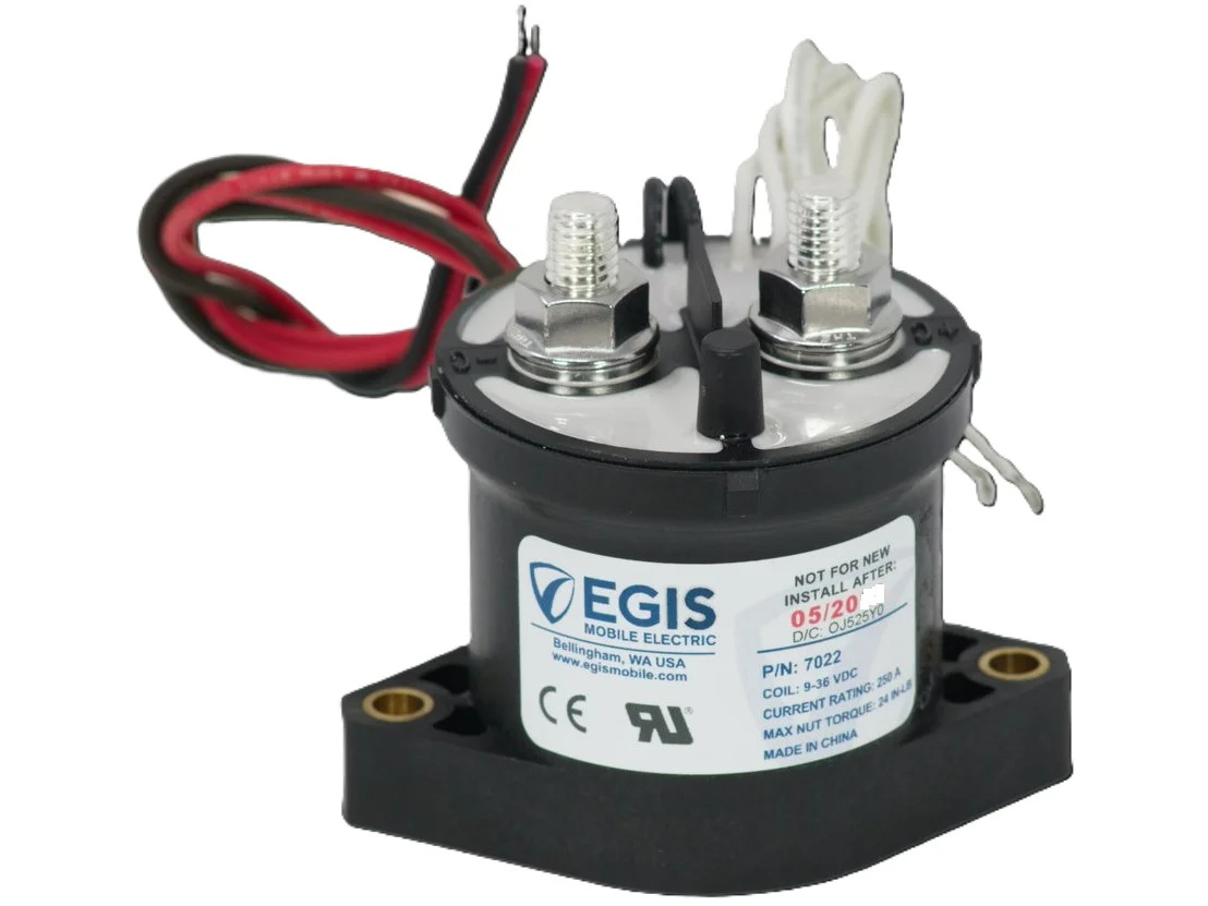 EGIS 250A 12/24v Contactor with Auxiliary Contacts