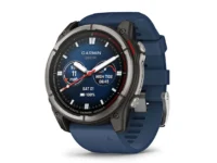 Garmin Quatix 8 51mm AMOLED Smartwatch Titanium Bezel Captain Blue Silicone Band