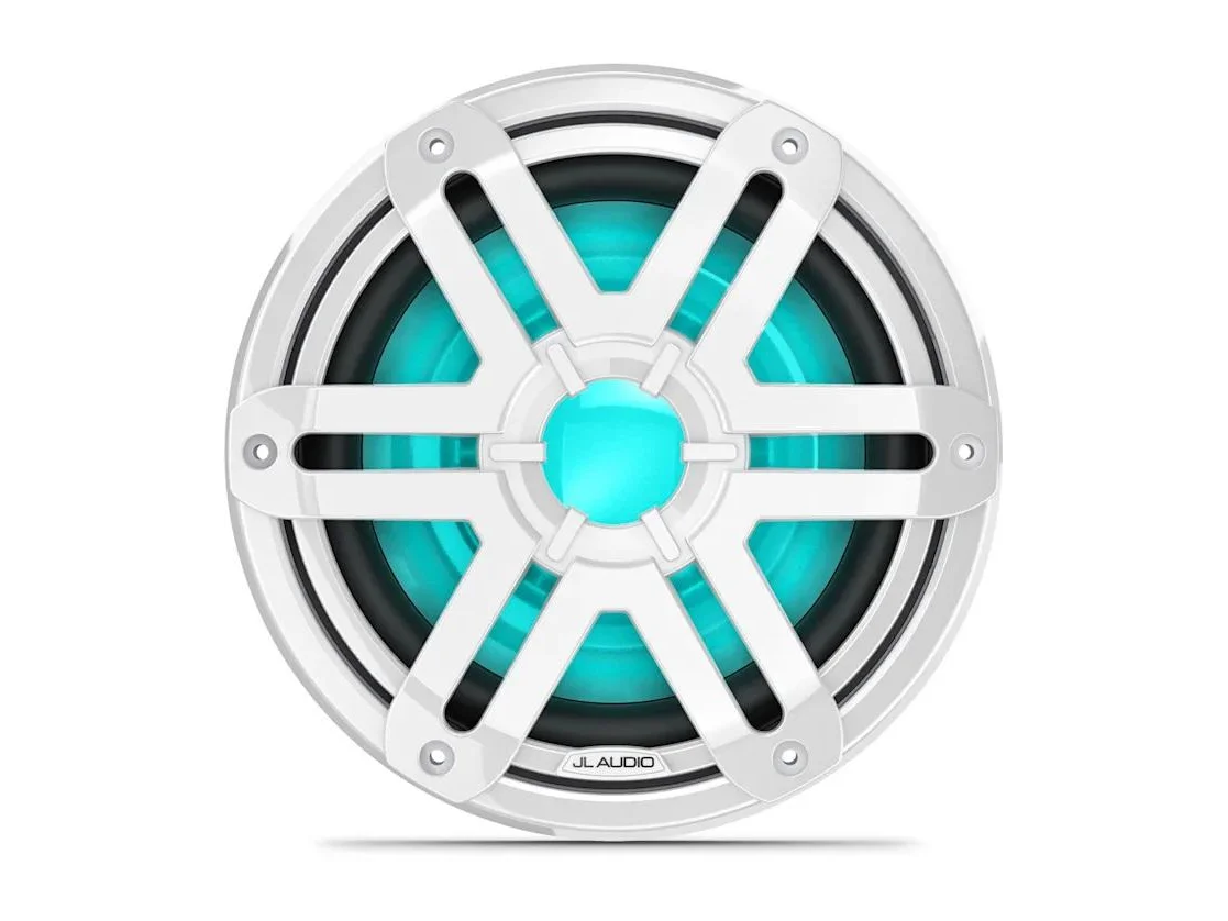JL Audio M200 10in Marine Subwoofer with LED and White Sport Grille