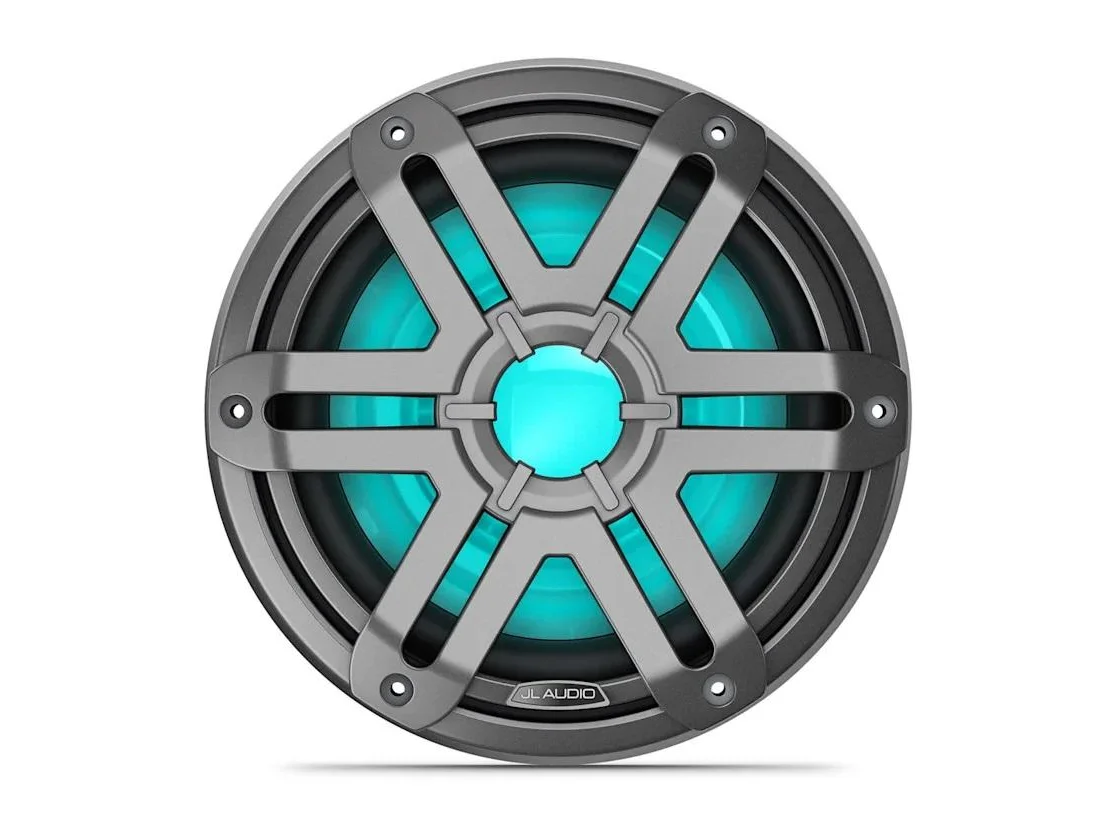 JL Audio M200 10in Marine Subwoofer with LED and Gray Sport Grille
