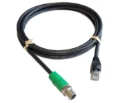Lowrance 49.2ft Ethernet Cable Green M12 8-pin male-RJ45 Male
