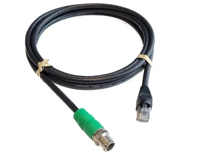 Lowrance 49.2ft Ethernet Cable Green M12 8-pin male-RJ45 Male