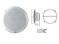 Polyplanar MA-4056 Spkr White 6in  Round Flush Mount