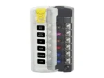 BLUE SEA Fuse Block STBlade 6circ Independent w/cvr | 5035-BSS