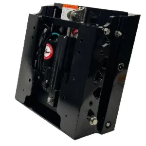 BOB'S MACHINE 4 inch Setback Action Series Jack Plate, Powder Coated Black  | 100-104101P-PCGB-NOSPN-NG
