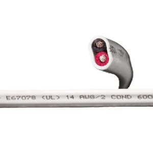CAMERON CONNECT 14/2 WHT FLAT BOAT CABLE RED/BLK 100' | 14/2 WHITE FLAT BOAT-RB-100