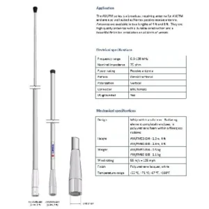 COMROD AM/FM51 BI - 4' Marine AM/FM & Navtex Antenna | 21503 * SHIPPING CHARGES APPLY*