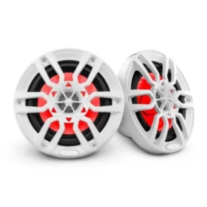 DS18 NXL 8" 2-Way Coaxial Marine Speaker With LED RGB Lights 125 Watts Rms 4-Ohm -White | NXL-8