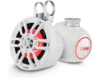 DS18 NXL 6.5" Marine and Powersports Compact Towers with Flat and Pole Mounts LED RGB Lights 100 Watts Rms -White | NXL-PS6W