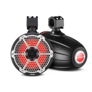 DS18 NXL 8" Neodymium Marine and Powersports Towers with Built-in Passive Radiator - Black | NXL-X8TPNEO/BK