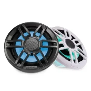 FUSION XS-FL65SPGW, XS Series 6.5" 200-Watt Sports Speakers (Pair) with RGB LED, with Gray and White Grilles | 010-02196-20