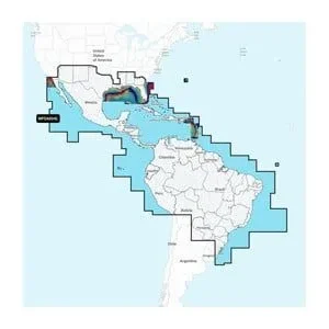 GARMIN Navionics Vision+Mexico, Caribbean to Brazil - Inland and Coastal Marine Charts NVSA004L | 010-C1285-00
