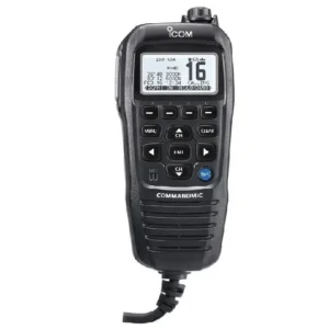 ICOM CommandMic IV with WHITE backlit LCD, in BLACK | HM195GB 61 EXP