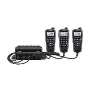ICOM M510BB Black Box Marine VHF Fixed Mount w/AIS, BLACK HM-195GB, & Three CommandMic Ports | M510BB 21 USA