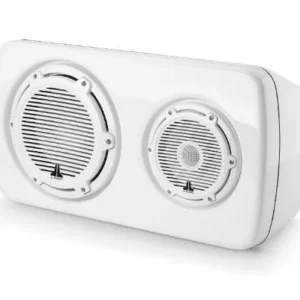 JL AUDIO M6-103EWS-Gw-C-3Gw-R M6 3-Way, Full-Range Enclosed Speaker Sys., Gloss White, White Tweeter, Right-Side | 90198 *SALE