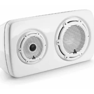 JL AUDIO M6-103EWS-Gw-C-GwGw-L, M6 3-Way, Full-Range Enclosed Speaker Sys., Gloss White, Black Tweeter, Left-Side | 90132 *SALE