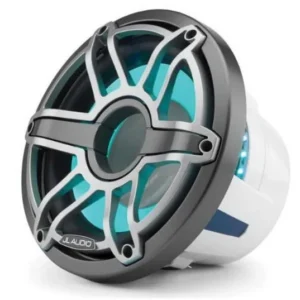 JL AUDIO M6-10IB-S-GMTI-I-4: 10" Marine Subwoofer (250W, 4 ohm), Infinite Baffle, Sport Grille, RGB LED | 93638 | 010-03087-00