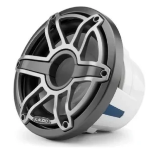 JL AUDIO M6-10W-S-GMTI-4: 10" Marine Subwoofer Driver, Grey Metallic Trim Ring, Titanium Sport Grille, 4O | 93646 | 010-03490-00