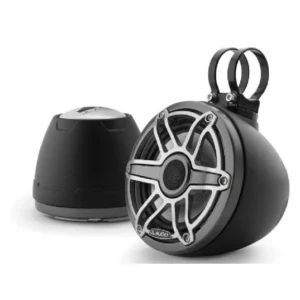 JL AUDIO M6-650VEX-MB-S-GMTI: 6.5" VEX Tower Speakers, Matte Black Encl., Gunmetal Titanium Sport Grille | 93413 | 010-03263-00