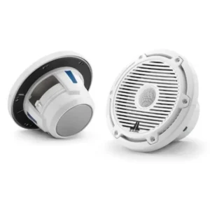JL AUDIO M6-650X-C-3GW: 6.5" Marine Speakers, 1" WHITE Tweeter, Gloss White Classic Grille | 93687 | 010-03497-00