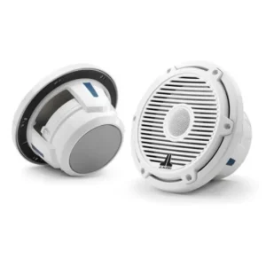 JL AUDIO M6-770X-C-3GW: 7.7" Marine Speakers, 1" WHITE Tweeter, Gloss White Classic Grille | 93688 | 010-03498-00