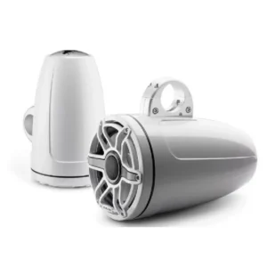 JL AUDIO M6-880ETXV3-GW-S-GWGW: 8.8" Tower Speakers Gloss White Sport Grille, PAIR | 93664 | 010-03282-00