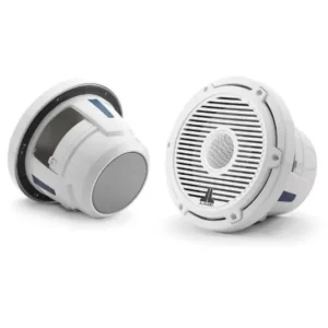 JL AUDIO M6-880X-C-3GW: 8.8" Marine Speakers, 1" WHITE Tweeter, Gloss White Classic Grille | 93689 | 010-03499-00