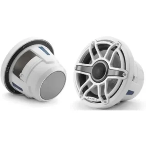 JL AUDIO M6-880X-S-GWGW: 8.8" Marine Speakers, Sport Grille, Gloss White Trim, Gloss White Grille | 93609 | 010-03078-00