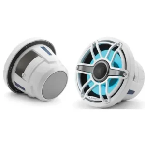 JL AUDIO M6-880X-S-GWGW-I: 8.8" Marine Speakers ,Gloss White Sport Grille & Trim, RGB LED | 93731 | 010-03095-00