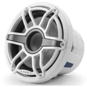 JL AUDIO M6-8IB-S-GWGW-4: 8" Marine Subwoofer (200W, 4 ohm), Infinite Baffle, Gloss White Sport Grille | 93617 | 010-03274-00