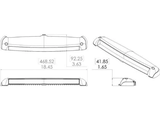 LUMITEC Razor Light Bar, Flush Mount, Spot, Black | 101589 - Image 3