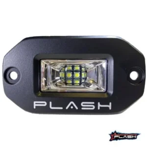 PLASHLIGHTS 20W Flush Mounted Low Profile LED Light - 120 Scene Flood - Black | 20-LP-FM-SC