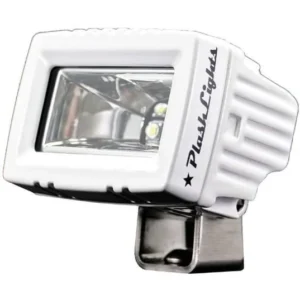 PLASHLIGHTS 20W Low Profile LED Spreader Light - 120 Scene Flood - White Housing | 20-LP-SC-WHT
